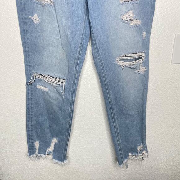 Flying Monkey Womens Jeans Size 27 Blue Denim Light Wash Distressed Skinny Leg - Picture 8 of 15